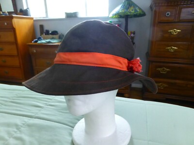 MOUNTAIN HARDWEAR SUN HIKING HAT - WOMEN'S SIZE REGULAR DARK BROWN/ORANGE EUC!