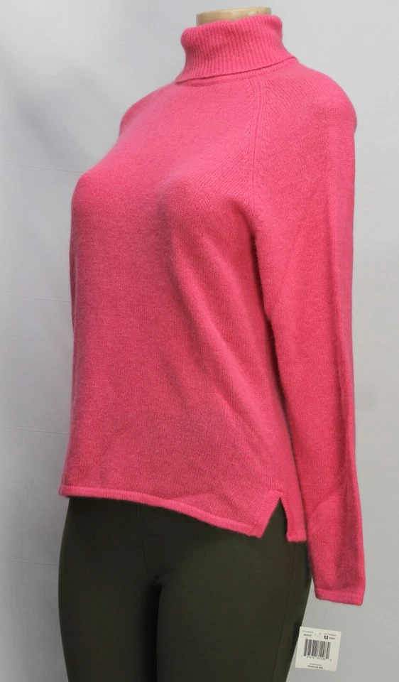 Suéter Vintage Jeanne Pierre Cuello Tortuga Lana de Cordero Angora Conejo Rosa Talla M Foto 4 de 4