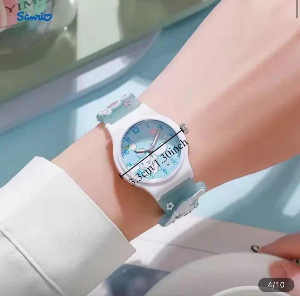 Cinnamoroll Sanrio Kids часы синий новый Kawaii силиконовый - Изображение 3 из 4