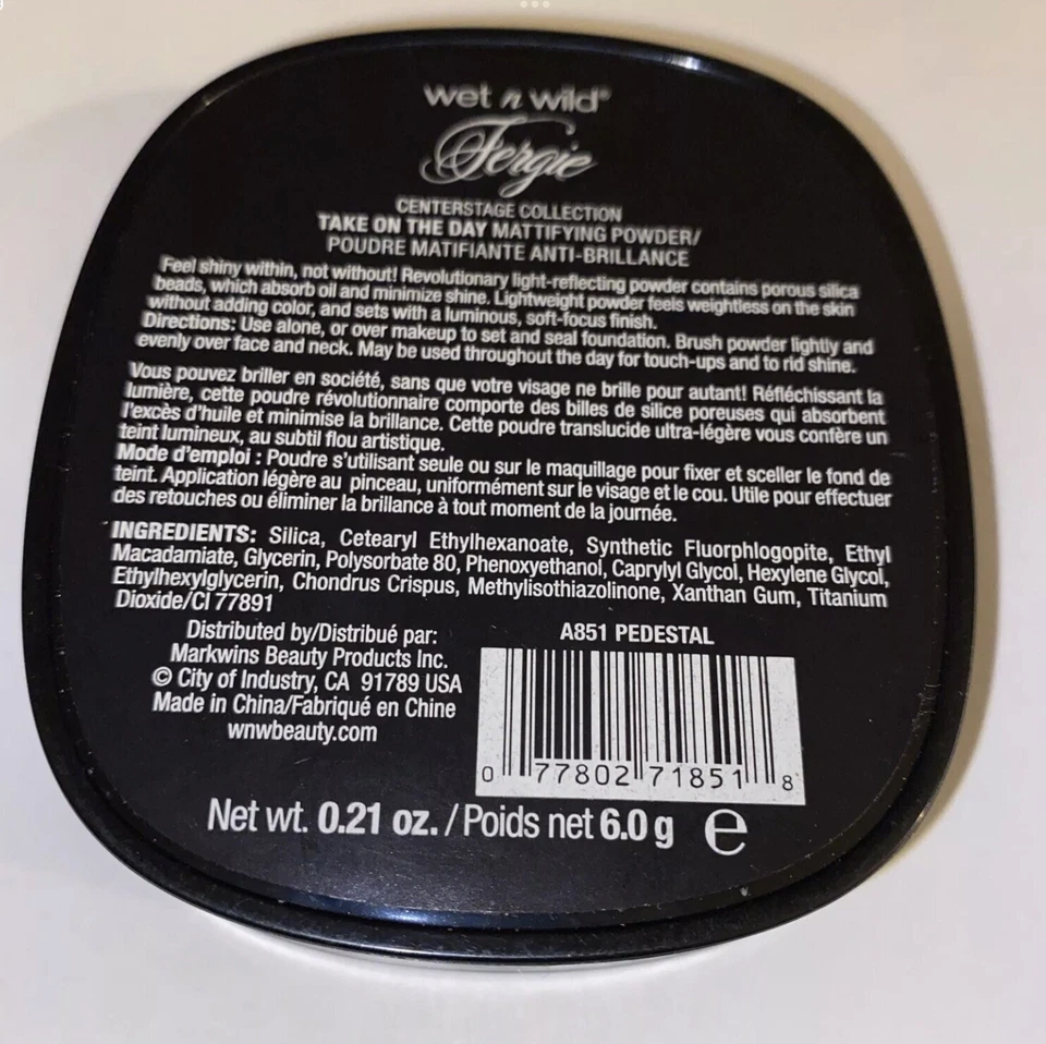 2x Wet N Wild Fergie Centerstage - Take on the Day- Mattifying Powder A851 #cs - Image 2 of 2