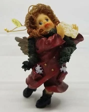 Vanmark Sweet Cakes Girl Angel Wings Snowflake Christmas Ornament Figurine Snow
