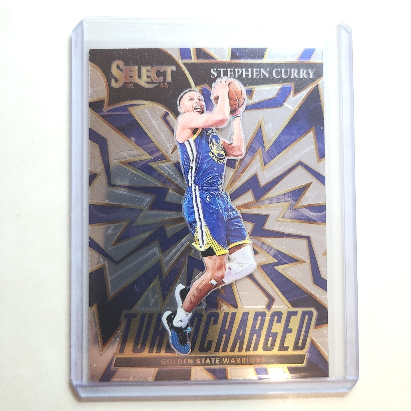 Stephen Curry 2021-22 NBA Panini Select Turbo Charged #3 Golden State Warrior