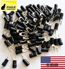 300PCS Spade Terminals Vinyl Insulated 14-12 Wire Size, 10 Stud Size 5.3 mm