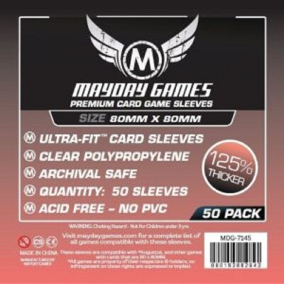 50 Mayday Games Premium Medium Square Card Sleeves 80x80mm MDG7145 7th  Continent | eBay UK