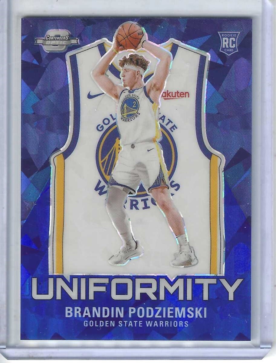 2023-24 Contenders Optic Brandin Podziemski Rookie Uniformity Blue Ice Prizm /75