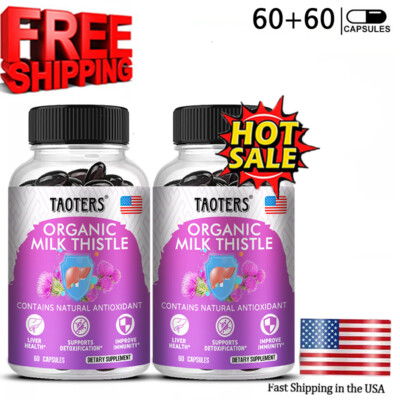 Milk Thistle for Liver Cleanse 3500 Mg, 60-2 Bottles of Milk Thistle Capsules