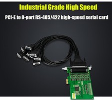 Industrial PCI-E to RS-485 RS-422 8 Port Serial Card PCIE RS485 RS422 Converter