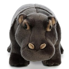 New AURORA WORLD Stuffed Plush Toy HIPPOPOTAMUS HIPPO Animal Zoo Soft Plushie