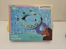 Afro Unicorn 39-Inch "Unique" Unicorn Inflatable Swim Ring Float TEAL