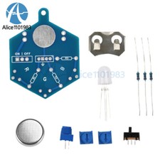 DIY Colorful LED Light Electronic Kit Soldering Practice Projects With Battery