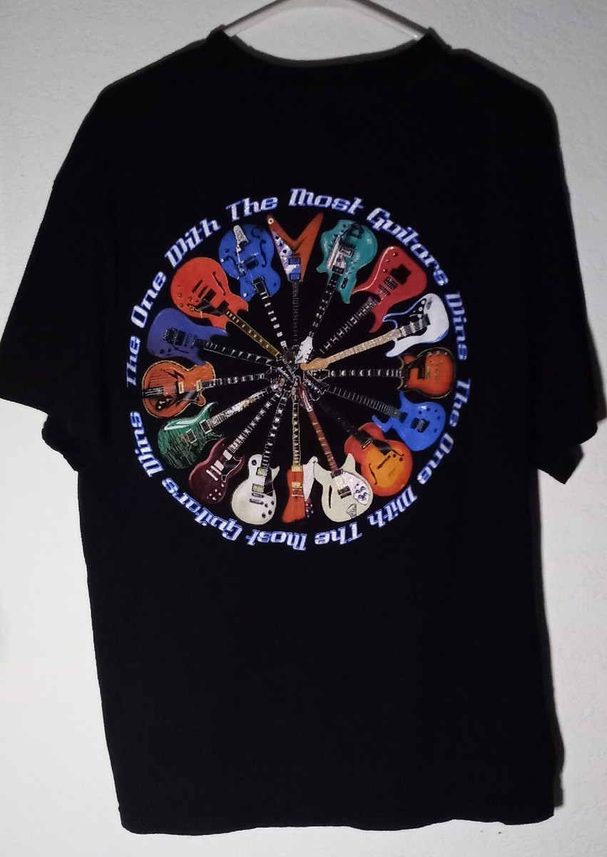 Les Paul Town T SHIRT The One With The Most Guitars Wins XL Double