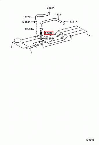 Genuine Toyota LandCruiser 105 Series FZJ 1FZ 4.5 Petrol PCV Valve - Picture 4 of 7