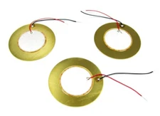 12pc. 41mm JUMBO Piezos with Pre-wired Leads - Cigar Box Guitar Pickups