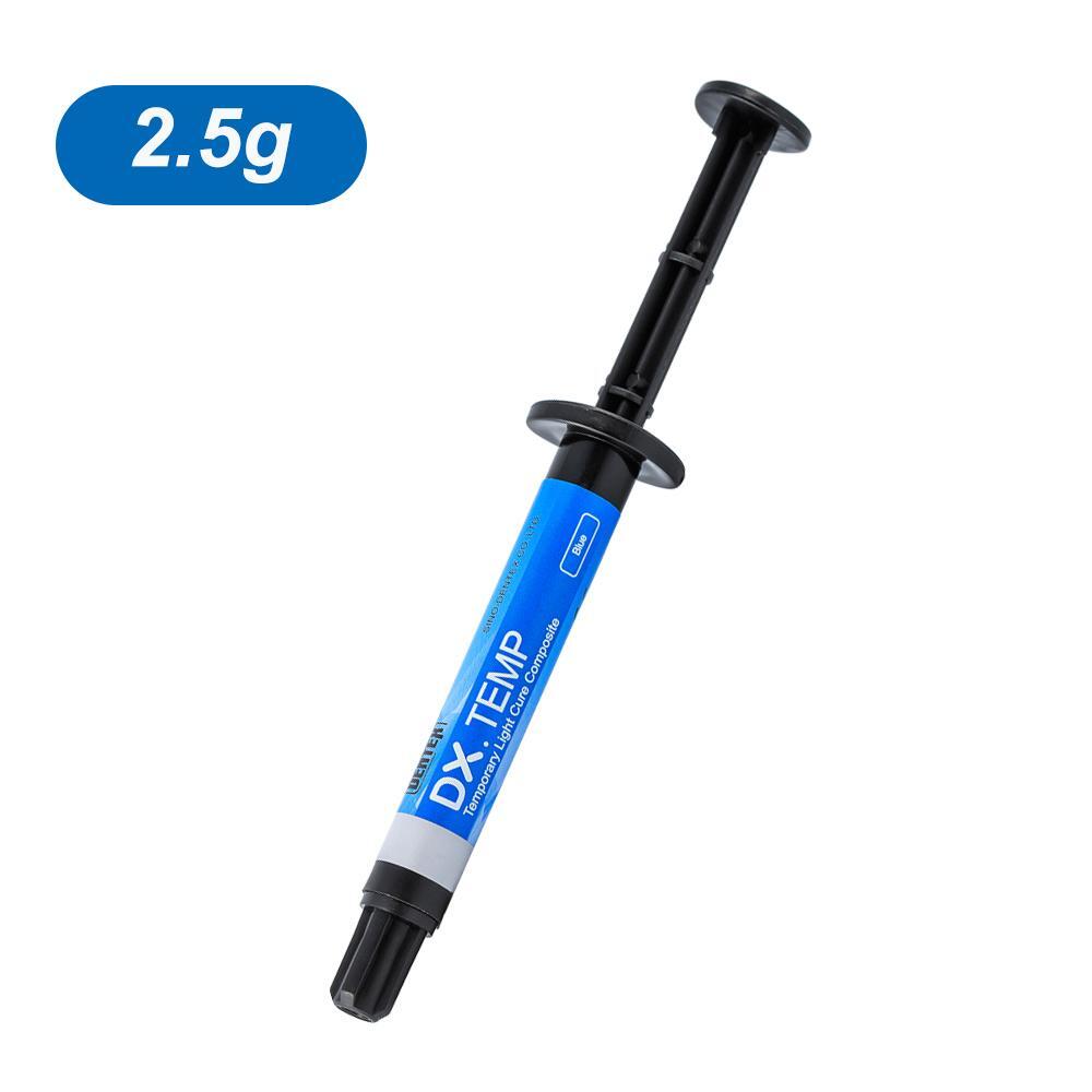 Dentex Temporary Flowable Composite Resin - Dental Filling Material, Blue, Light Cure, 2.5g Syringe 4 thumbnail image
