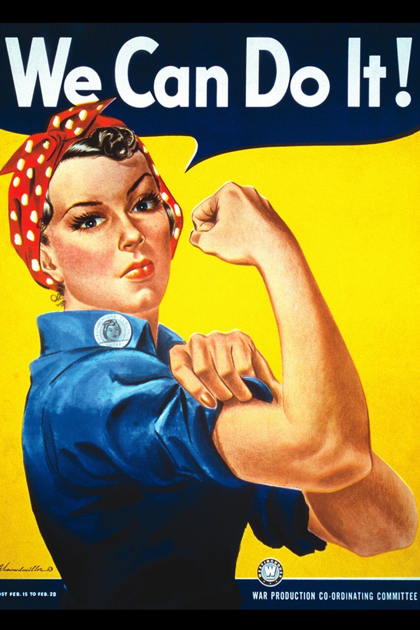 Rosie the Riveter We Can Do It Motivational - Wall Art Poster Wall Decor