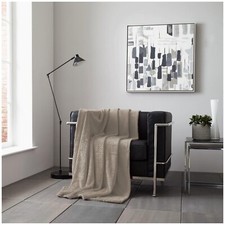 LUXURY POPCORN WAFFLE BLANKET FLEECE TRAVEL THROW SOFA BED WARM COSY EXTRA LARGE