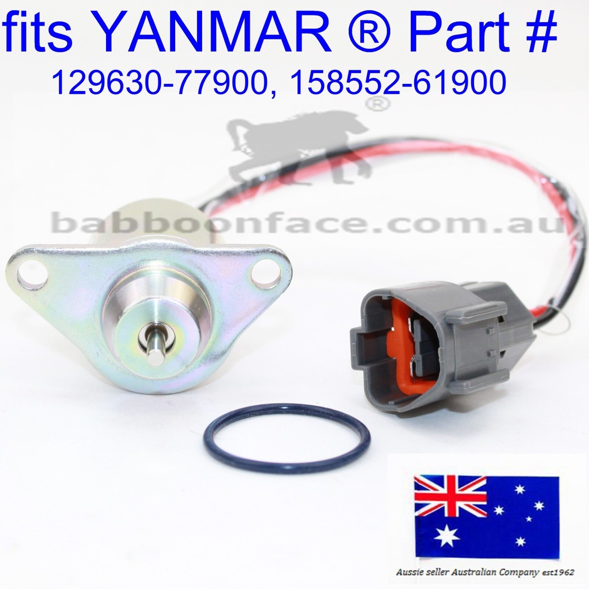 fits YANMAR Fuel Shut Off Stop Solenoid 129630-77900 O Ring Gasket