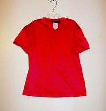 Girls Red Jazz Dance Short Sleeve Top Size Medium GUC  