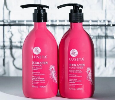 Luseta KERATIN Shampoo & Conditioner DUO Set 2x500ml trocken geschädigtes lockiges welliges Haar