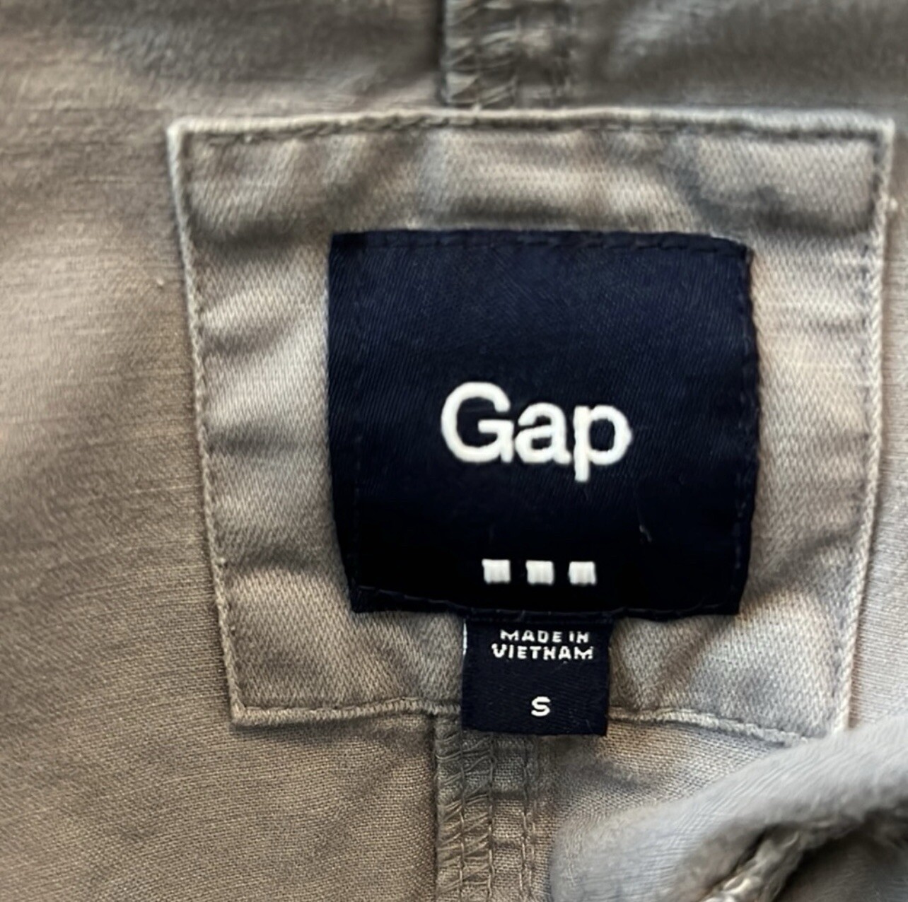 GAP Light Gray Button Down Utility Jacket Size Sm… - image 10