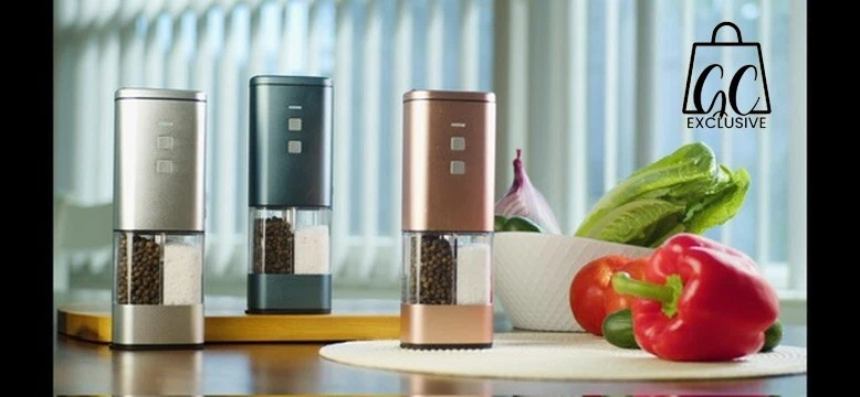 Electric 2in1 Salt&pepper Grinder With Light( Pack Of 3) Different Colors
