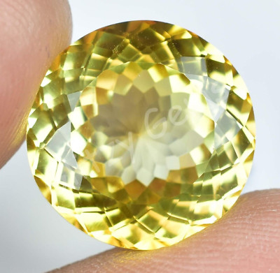Natural Yellow Sapphire 18.50 Ct Certified Round Flawless Loose Gemstone