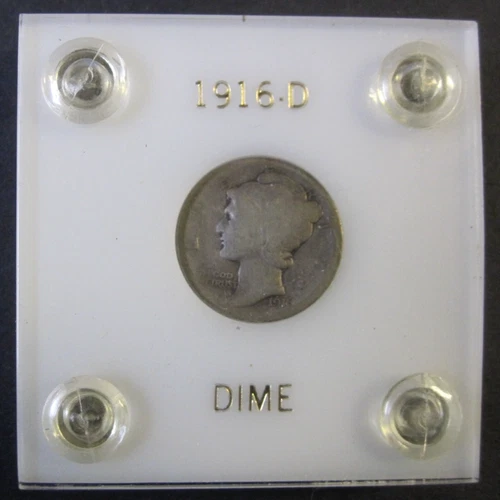 1916-D Mercury Silver Dime ~ AG+ Condition ~ Very Rare Major Key Date~ Free S/H