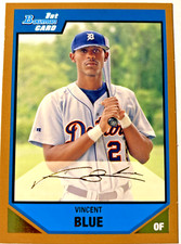 2007 Bowman - Prospects Vincent Blue #BP96 Gold (RC)
