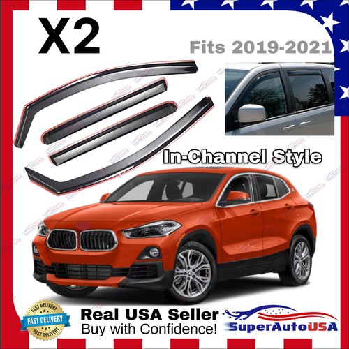 For BMW X2 20192021 InChannel Vent Window Visors Rain Sun Guard