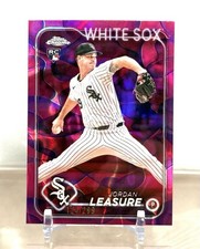 Jordan Leasure 2024 Topps Chrome Update Magenta Purple Lava Refractors 124/299
