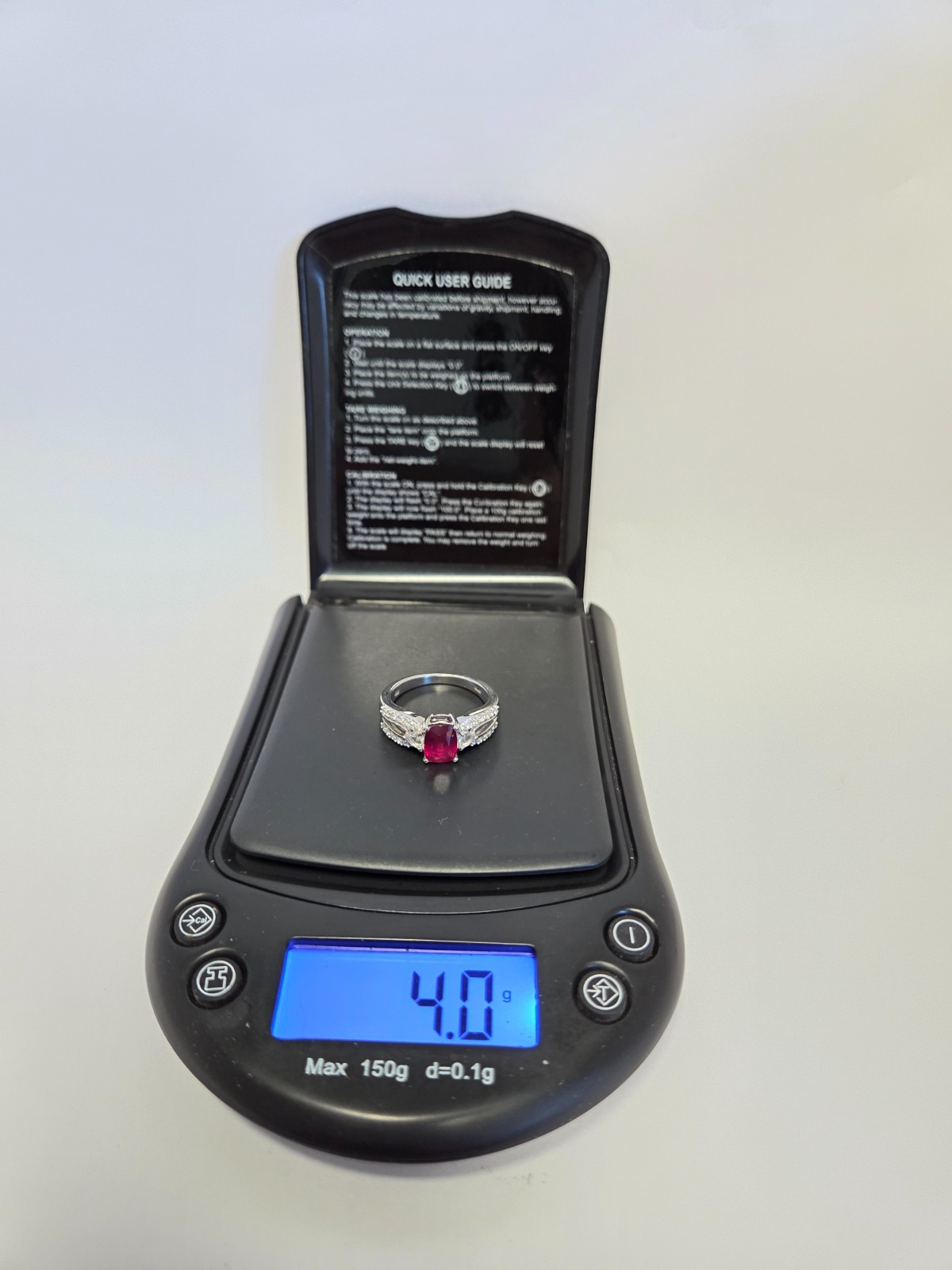 STS Lab-Created Red Ruby 925 Sterling Silver Ring… - image 20