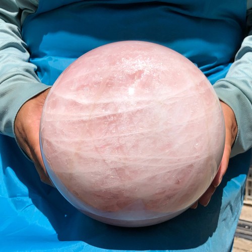 16,3 Pfund Natürliche Rosa Rosenquarz Kristall Kugel Kugel Heilung Reiki 1109 - Bild 12 von 17