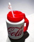 Vintage Coca Cola Insulated Mug Whirley DrinkWorks Straw Cup Red White USA