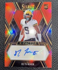 RC Auto DJ Turner 2023 Panini Select Red Prizm Cincinnati Bengals Who Dey