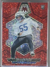 2024 Panini Mosaic Braden Fiske Red Sparkle Prizm RC Rams Rookie Card