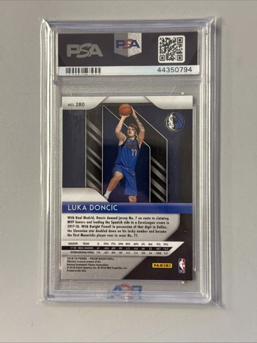 2018-19 Panini Prizm Luka Doncic #280 Psa 10 - Picture 2 of 2
