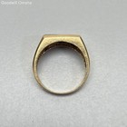 VTG 14KT Yellow Gold Diamond & Black Gemstone Men's Ring (Sz 9.5) 7.5g - Tested — photo 8