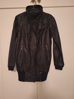 Genuine Y2K 00's River Island Leather Bomber Jacket