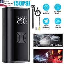 150 PSI Air Compressor Tire Inflator Air Pump Fits Car Moto Bike Tires Portable
