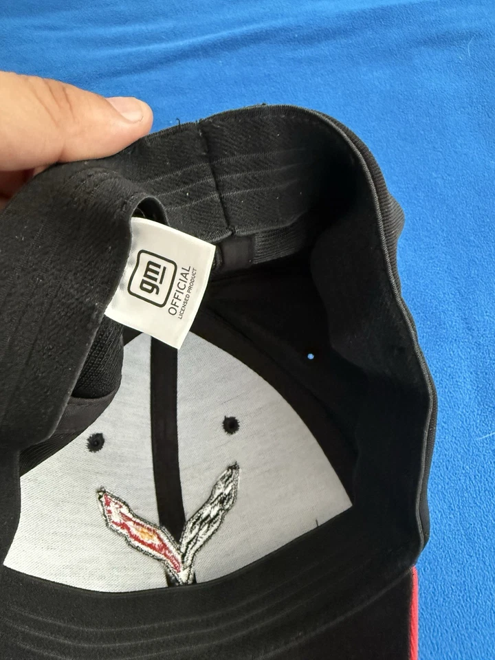 Gorra/gorra de béisbol Corvette negra y roja OSFM Foto 4 de 4