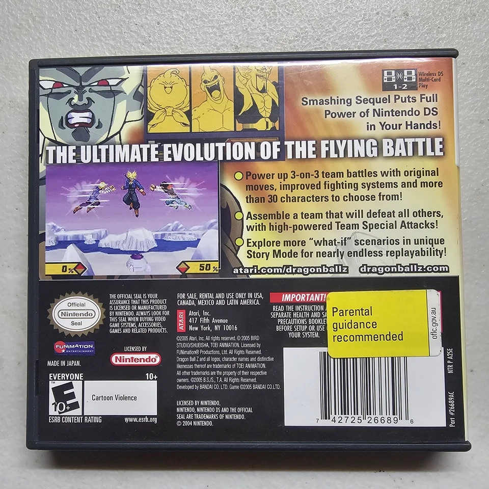 Dragon Ball Z: Supersonic Warriors 2 (Nintendo DS, 2004) CIB con manual probado Foto 2 de 4