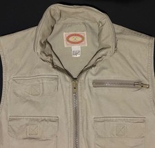 Vintage Banana Republic Mill Valley Small Beige Hooded Safari Vest Multi-Pocket