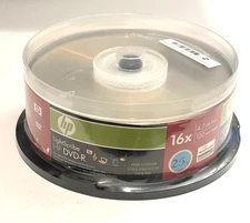 HP 25-Pack ~ 16x/4.7 GB/120 Min ~  DVD+R Recordable Discs ~ New/Sealed