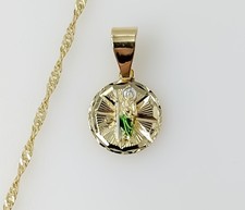 Cadena Colgante San Judas Chapada en Oro Delicada Oro Laminado San Judas Tadeo Cadena