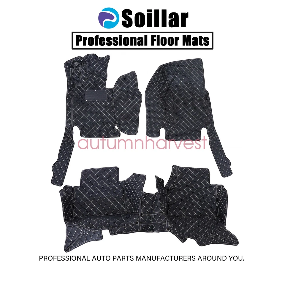 Alfombrillas forros delanteras y traseras de cuero de microfibra para Infiniti Q50 2014-2024 Foto 2 de 4