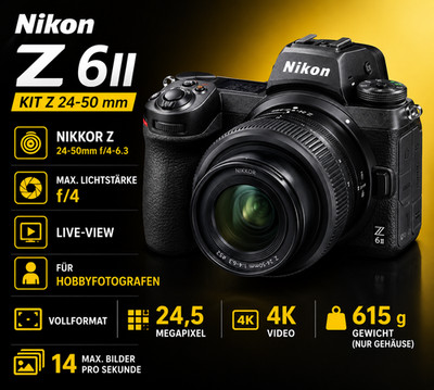 Nikon Z 6II Kit Z 24-50 mm - Schwarz