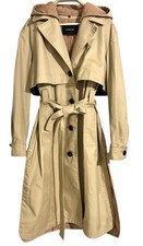 NWOT L Coach Quilted Belted Trench Coat Hoode...