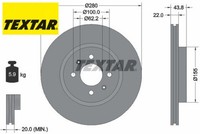 2X Bremsscheibe Textar 92288303 2 Bremsscheiben Vorderachse Vorne