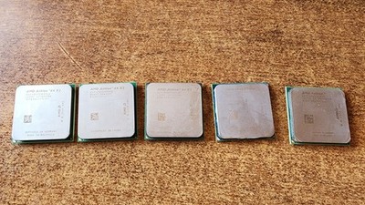 Lot of 5 CPU Processors, AMD Athlon, A8, 64 x2