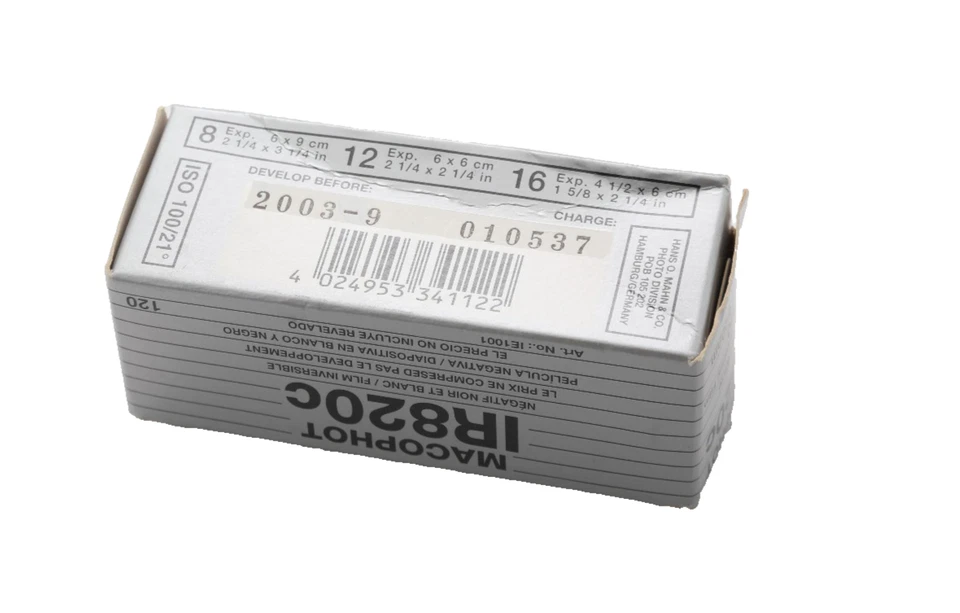 Película infrarroja Macophot IR820c 120 Foto 3 de 3